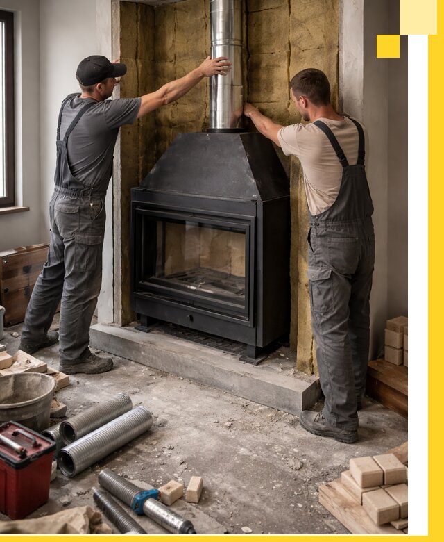 Изготовление и монтаж закрытых каминов в Черемхове под ключ