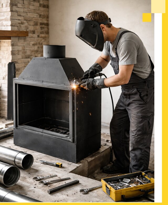 Продажа и установка металлических каминов в Черемхове под ключ