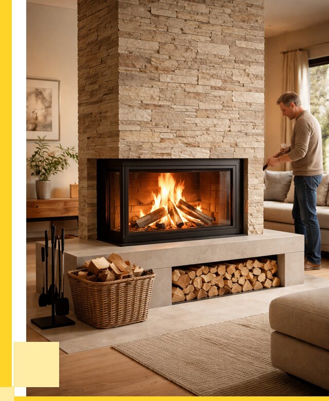 Дровяной камин под ключ в Черемхове от 208520 р. | ЭриданЧрм