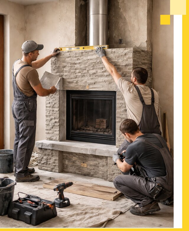 Профессиональный монтаж каминов под ключ в Черемхове для дома