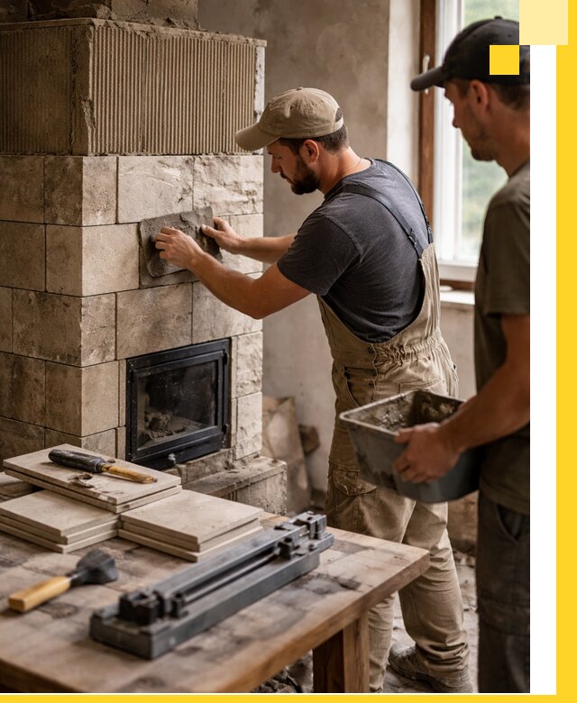 Профессиональная облицовка печей в Черемхове: керамика и камень