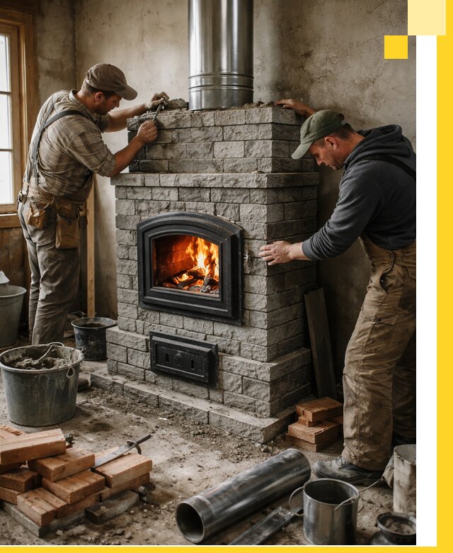 Производство, поставка и монтаж дровяных печей в Черемхове