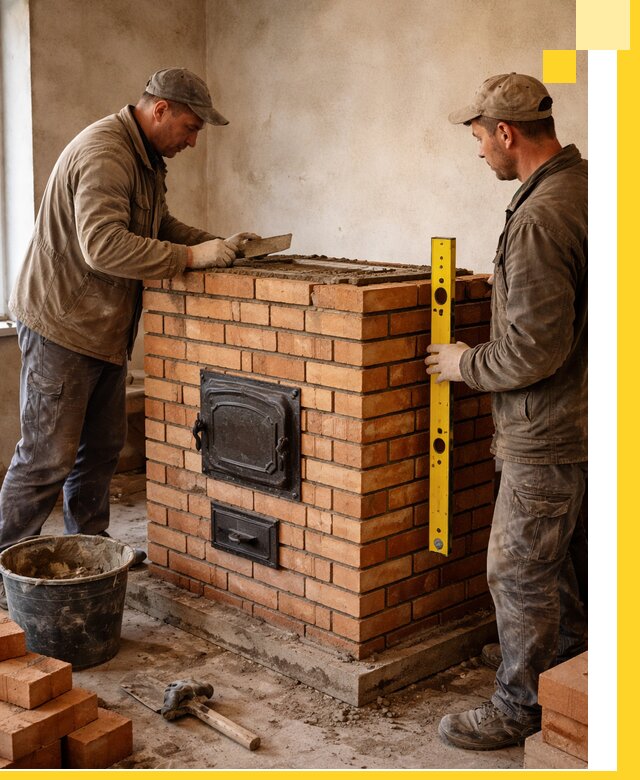 Отопительные печи под ключ в Черемхове, установка и сборка