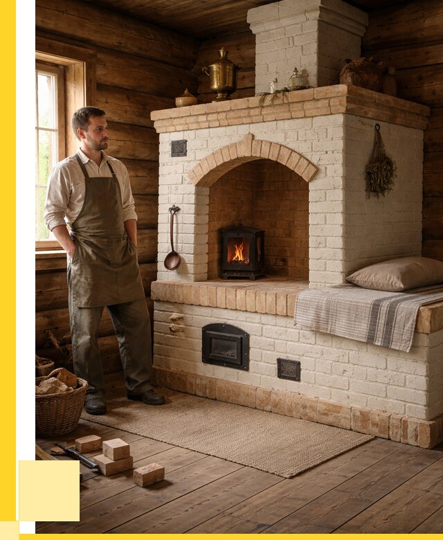 Русские печи с лежанкой под ключ в Черемхове от 156390 р. ЭриданЧрм