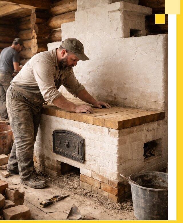 Проектирование и установка русской печи с лежанкой в Черемхове