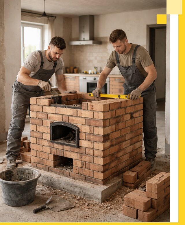 Установка и монтаж печей в частном доме в Черемхове под ключ