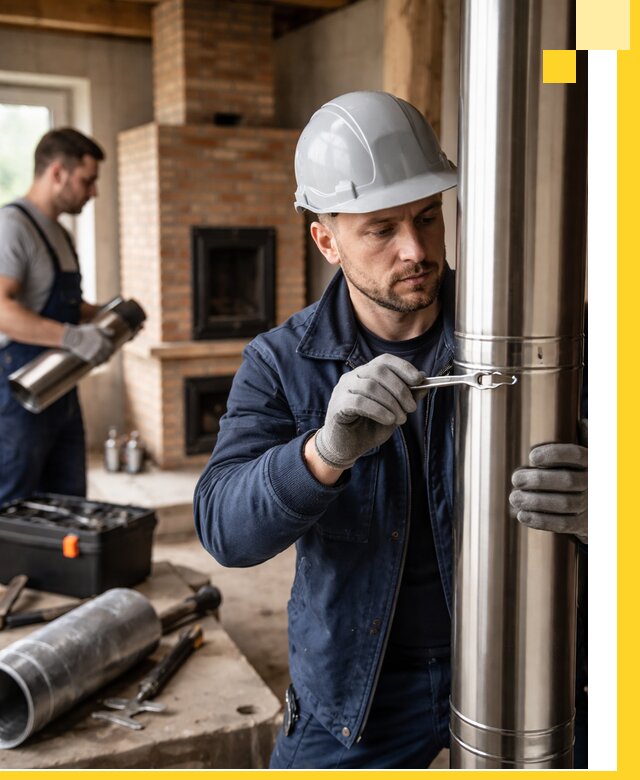 Профессиональный монтаж дымоходов для печей в Черемхове