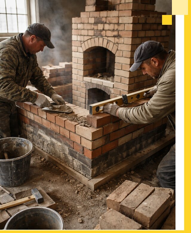 Изготовление и монтаж печей и каминов из кирпича в Черемхове