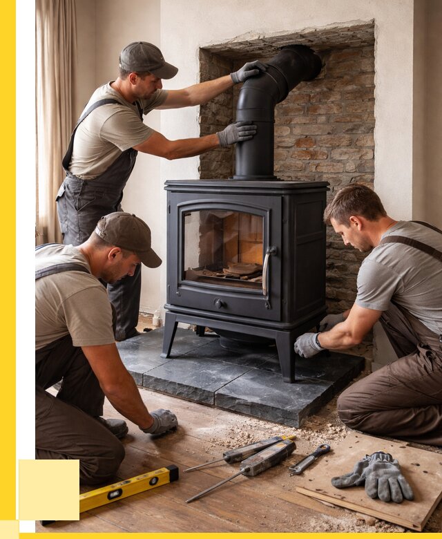 Монтаж печи камина в частном доме в Черемхове от 26065 р. | ЭриданЧрм