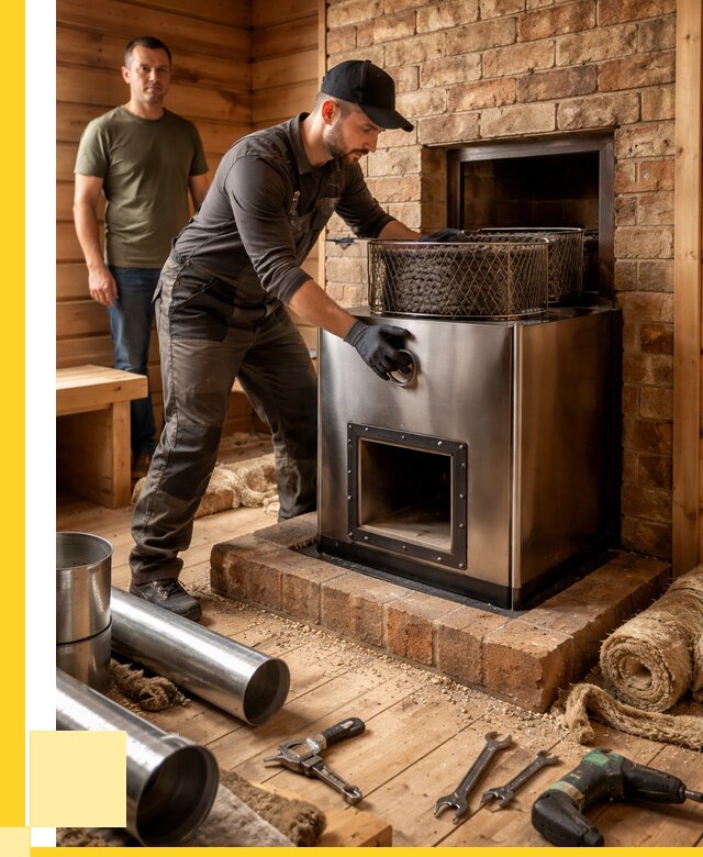 Монтаж банных печей под ключ в Черемхове от 18767 р., ЭриданЧрм