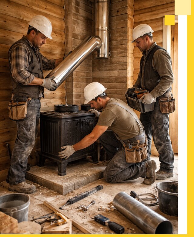 Профессиональный монтаж банных печей и дымоходов в Черемхове