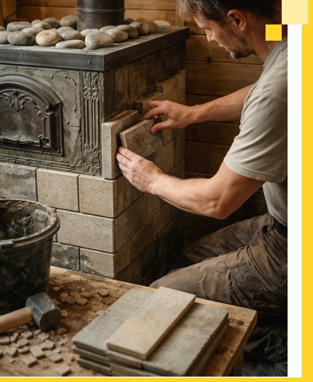 Облицовка банных печей в Черемхове профессиональная отделка