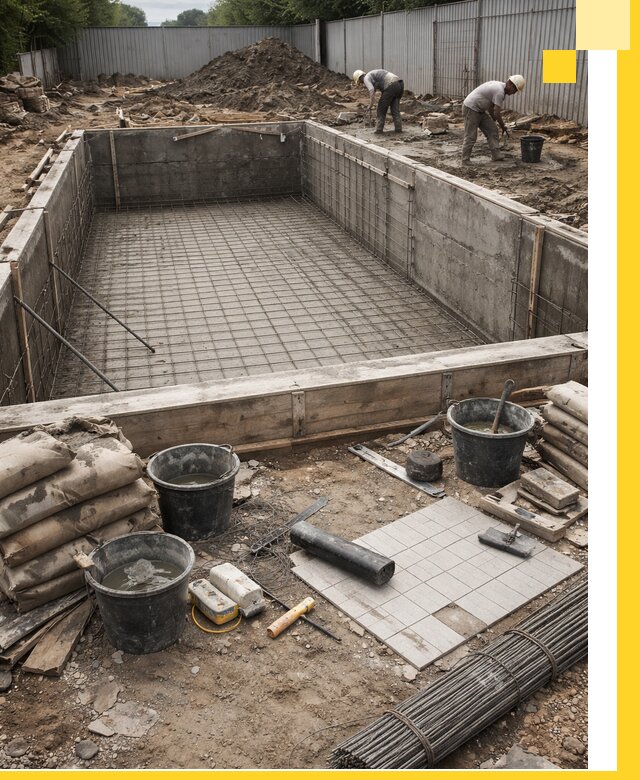 Строительство бассейнов под ключ в Черемхове, дизайн и монтаж