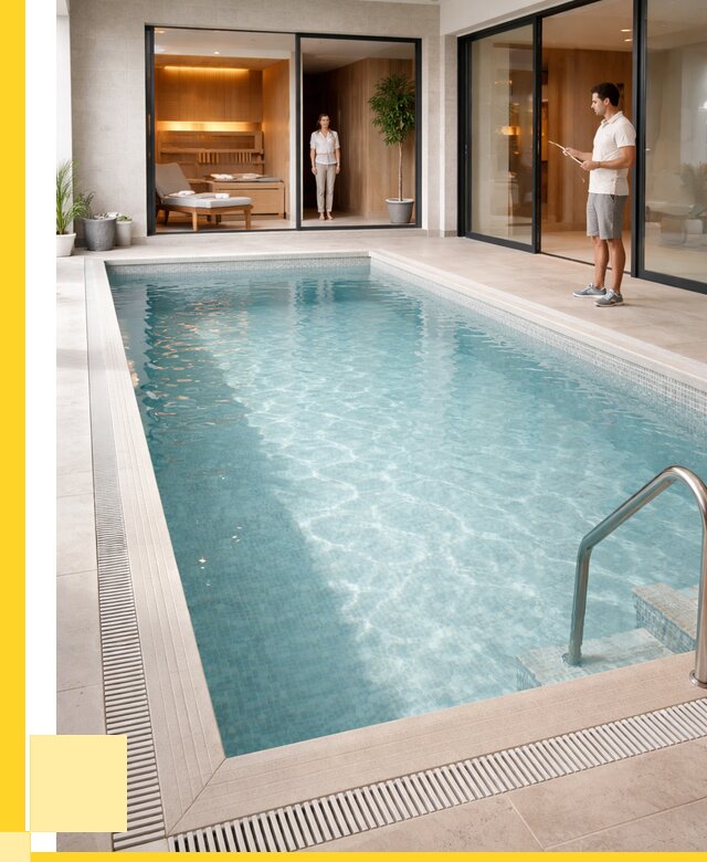 Отделка бассейна пленкой ПВХ в Черемхове от 3649 р. - ЭриданЧрм