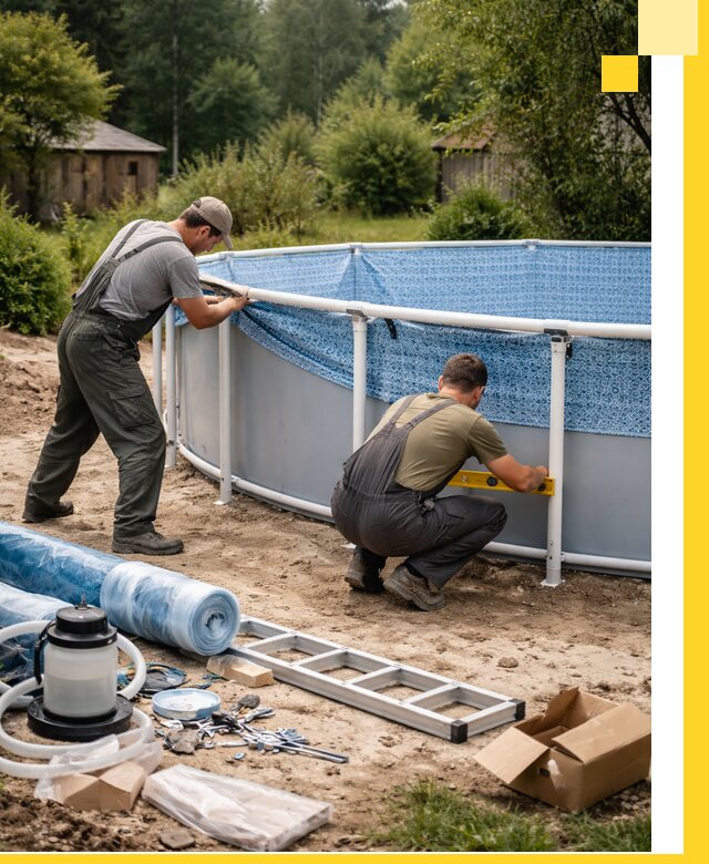 Установка и монтаж каркасных бассейнов в Черемхове под ключ