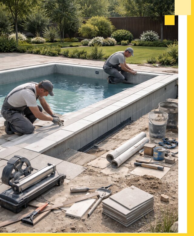 Строительство открытых бассейнов под ключ в Черемхове профессионально