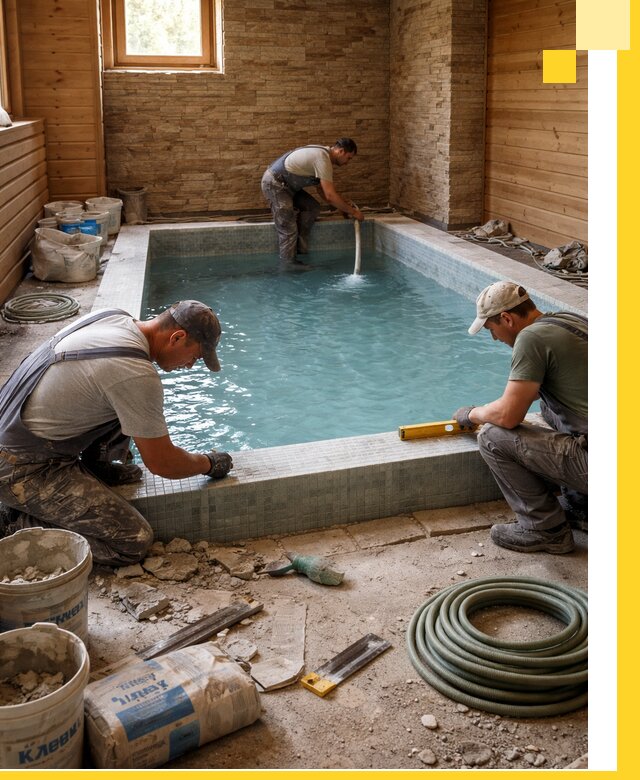 Проектирование и строительство бассейнов для бани в Черемхове