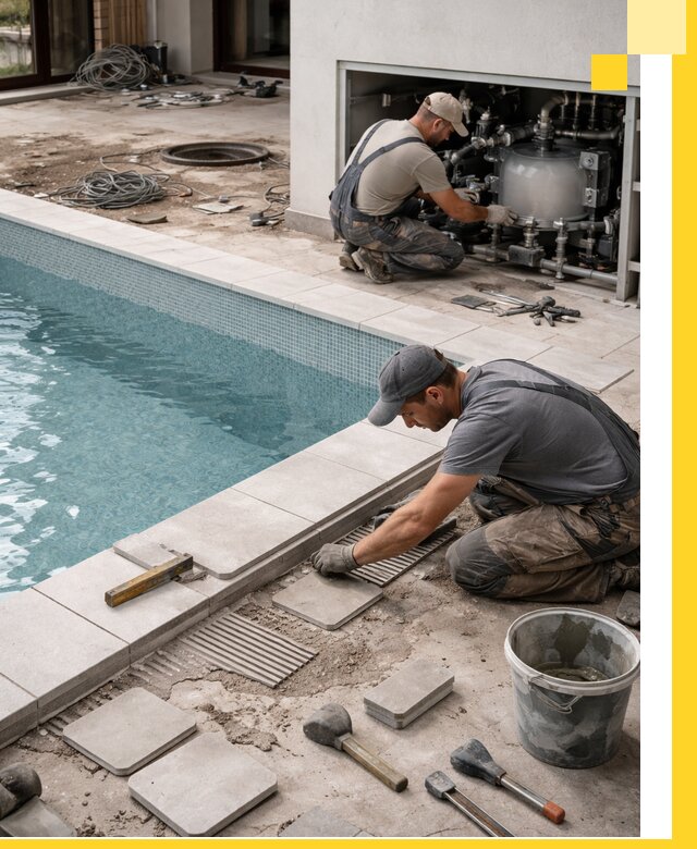 Строительство и монтаж бассейнов в коттедже в Черемхове