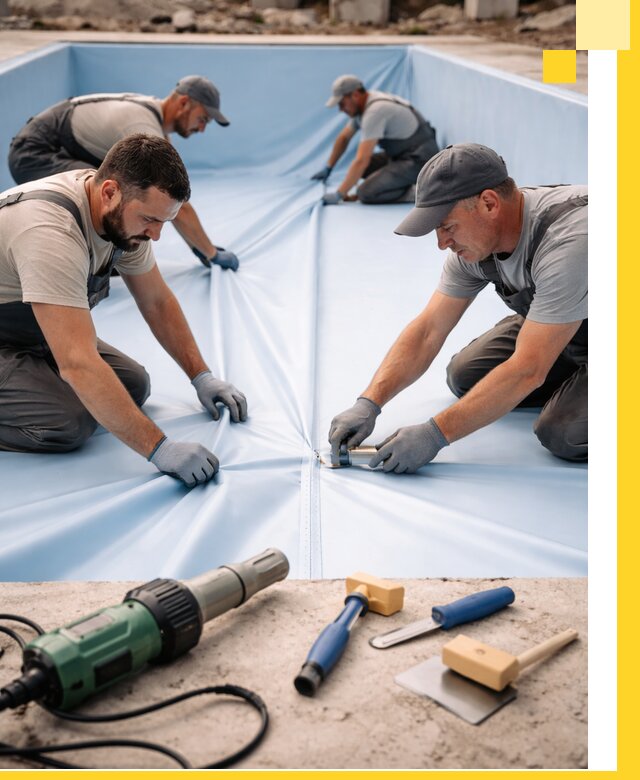 ПВХ пленка для бассейнов с монтажом и гарантией в Черемхове