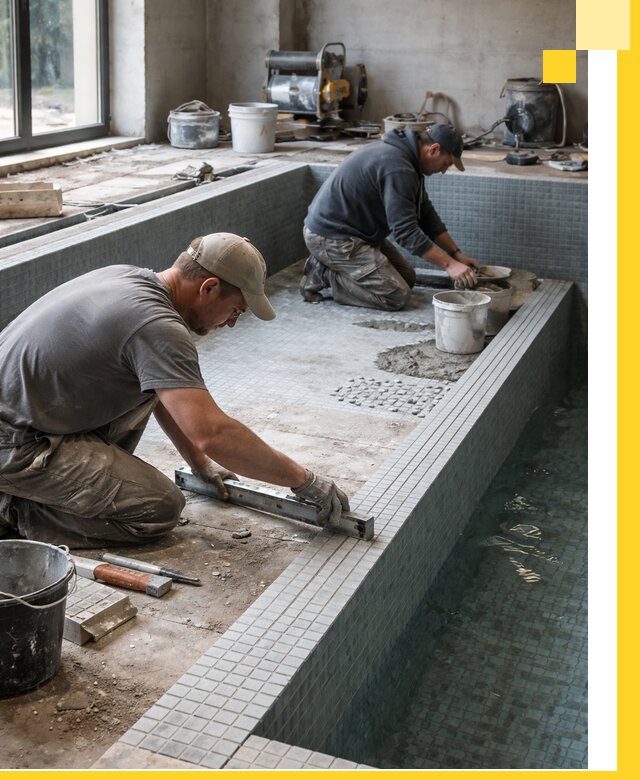 Строительство бассейна в частном доме в Черемхове под ключ