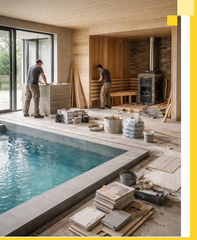 Проектирование и строительство бань с бассейном в Черемхове