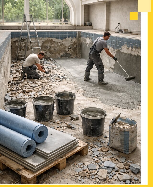 Реконструкция бассейнов в Черемхове: ремонт, гидроизоляция