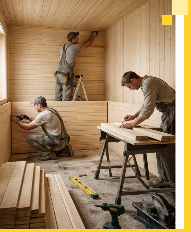 Обшивка саун в Черемхове из натуральной древесины под ключ