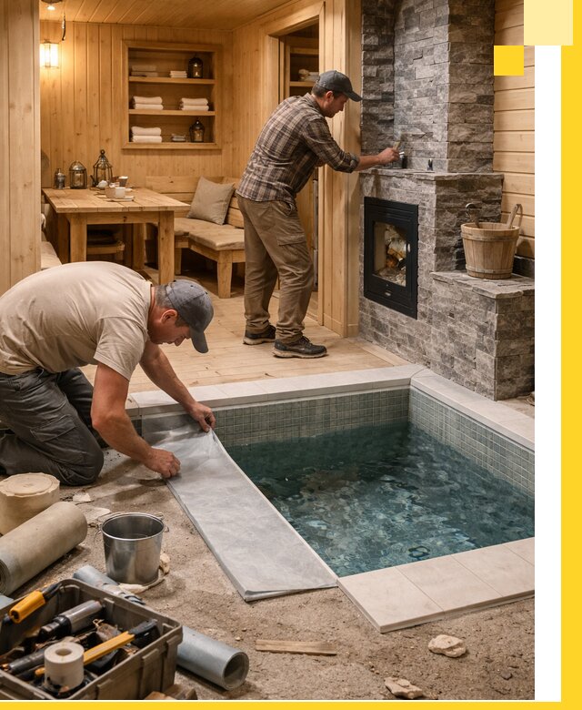 Строительство бань с комнатой отдыха под ключ в Черемхове