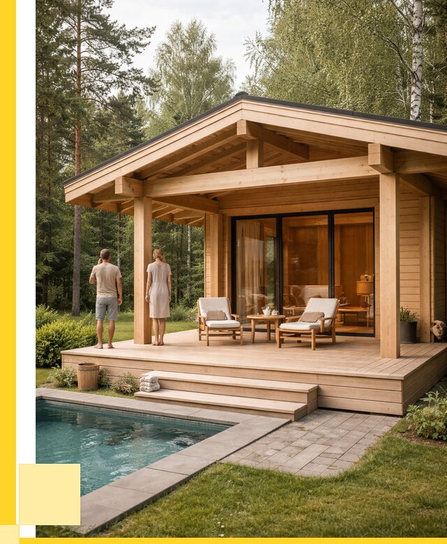 Бани с террасой под ключ в Черемхове от 625560 р. | ЭриданЧрм