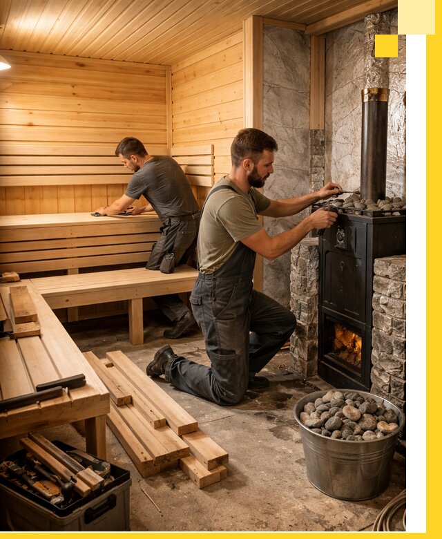 Дизайн и строительство интерьеров бань под ключ в Черемхове