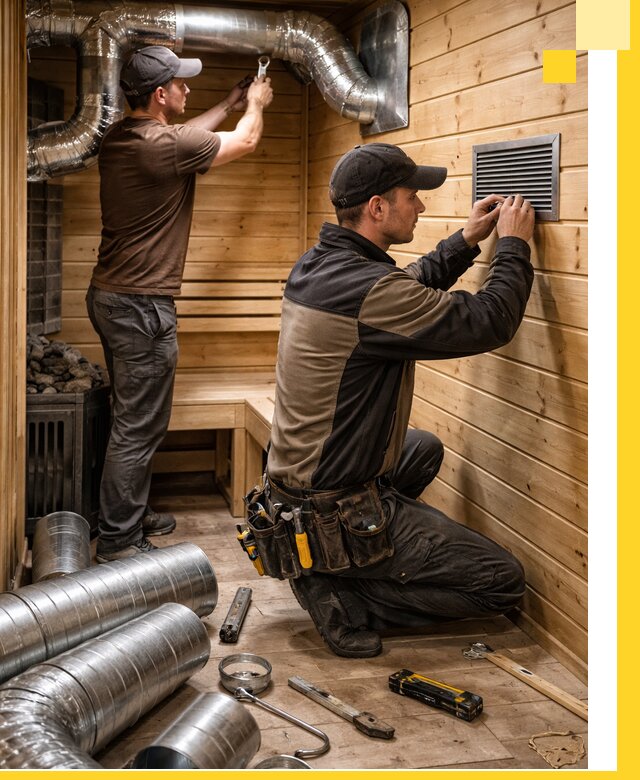 Проектирование и монтаж вентиляции бани в Черемхове под ключ