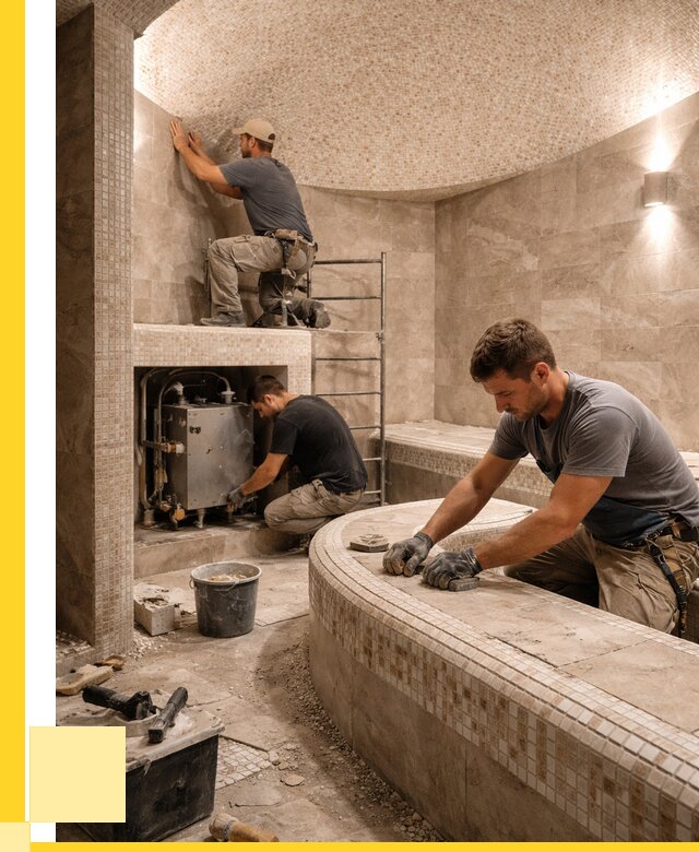 Монтаж хамамов под ключ в Черемхове от 260650 р. ЭриданЧрм