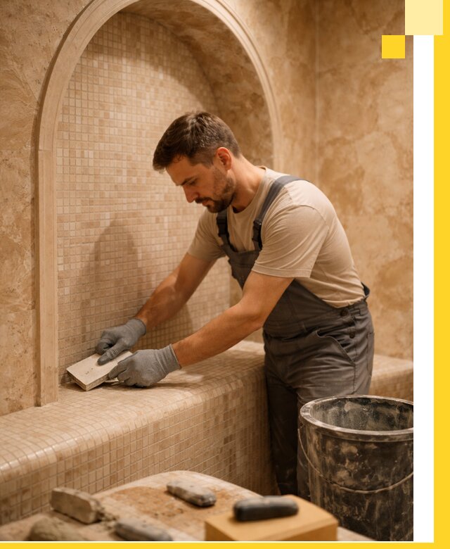 Профессиональная отделка хамамов с мозаикой под ключ в Черемхове