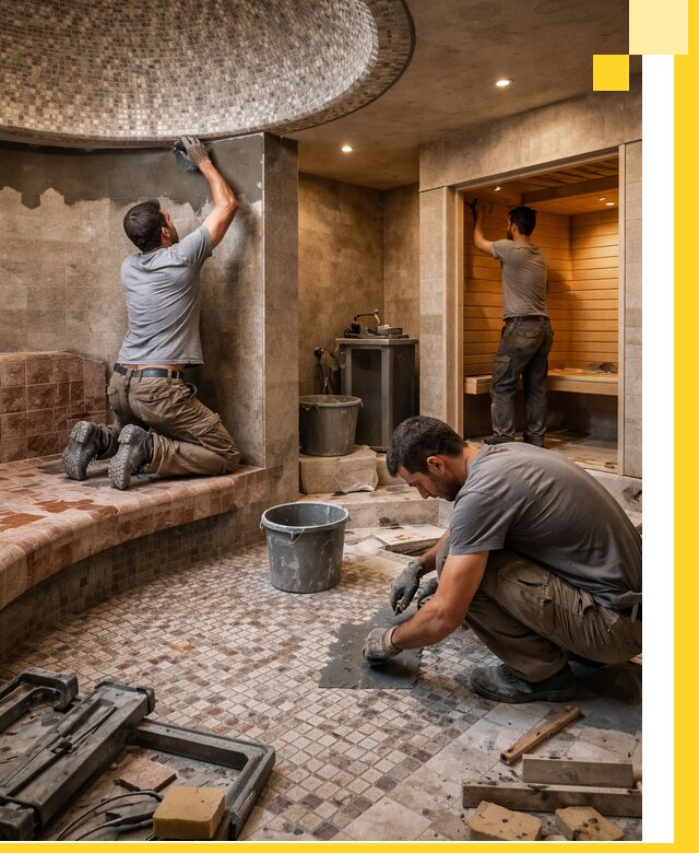 Проект и строительство хамама бани и сауны под ключ в Черемхове